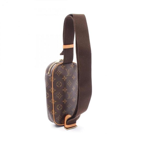 LOUIS VUITTON Brown Monogram Leather Pochette Hobo Bag - Picture 2 of 7
